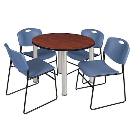 Regency Kee Round Table & Chair Set, Wood, Metal, Polypropylene Top TB36RNDCHBPCM44BE
